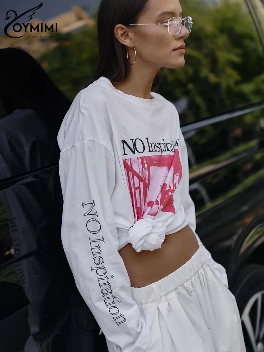 Повседневные Белые Простые Женские брюки Oymimi Осенние прямые с низкой талией