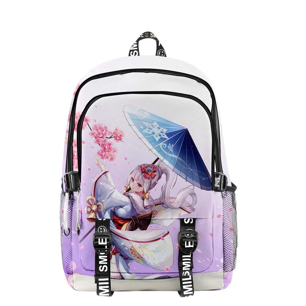 

Hip Hop Genshin Impact Kamisato Ayaka 3D Print Backpack Schoolbag Boys/Girls Big Oxford Waterproof Laptop Backpack Travel Bags