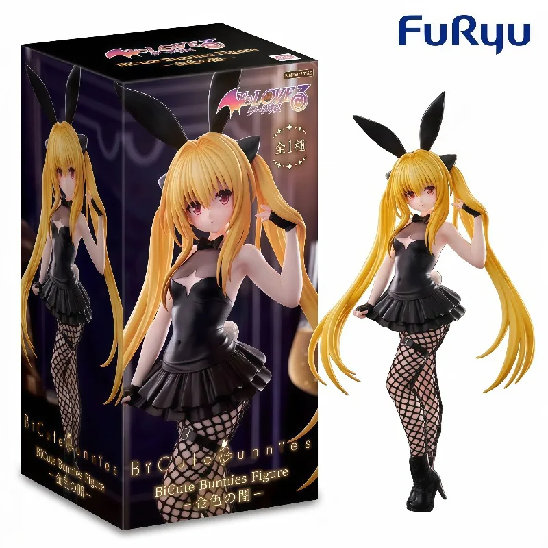 Фото 100% Оригинальная фигурка FuRyu BiCute Bunnies To Love-Ru Golden Darkness Bunny Ver. Коллекционные фигурки аниме для декора рабочего стола, подарки, в наличии №1