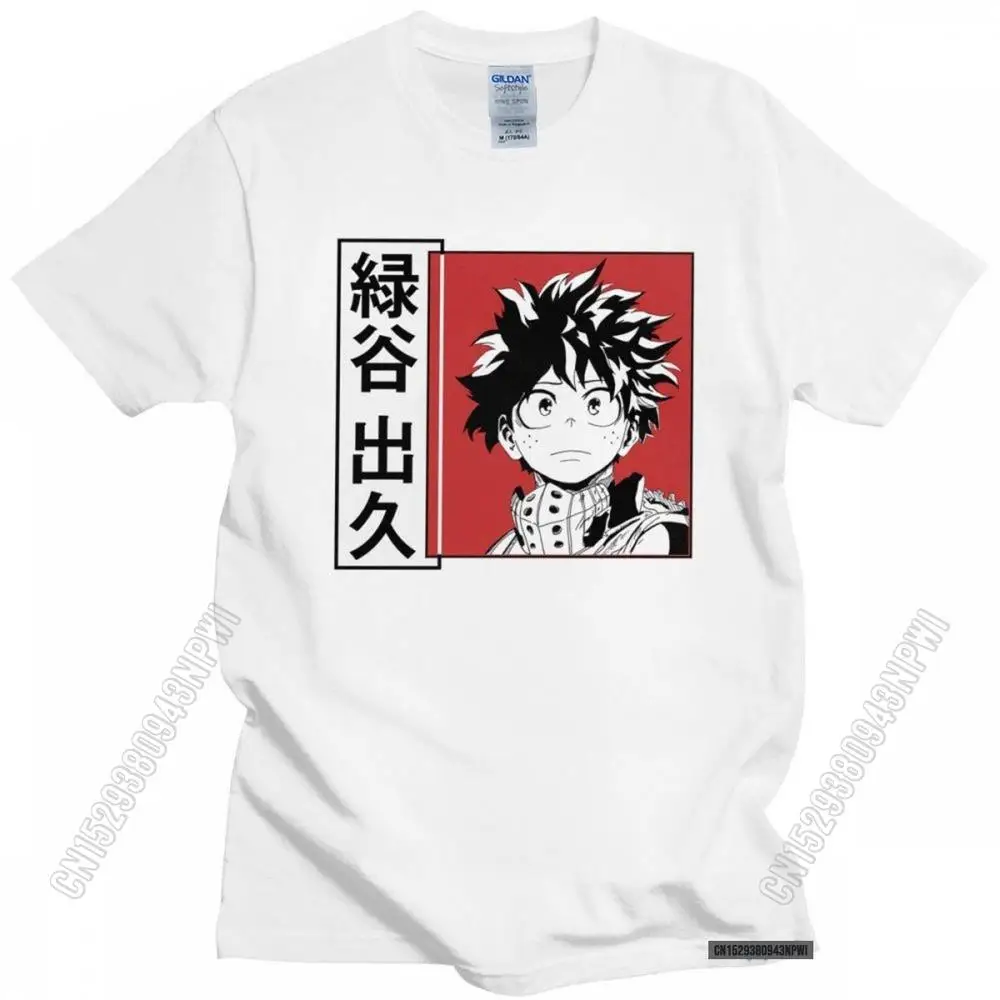 

Midoriya Izuku My Hero Academia T Shirt Men Cotton Deku Anime BNHA MHA Tee Todoroki T-Shirt Boku No Hero Academia Tshirt