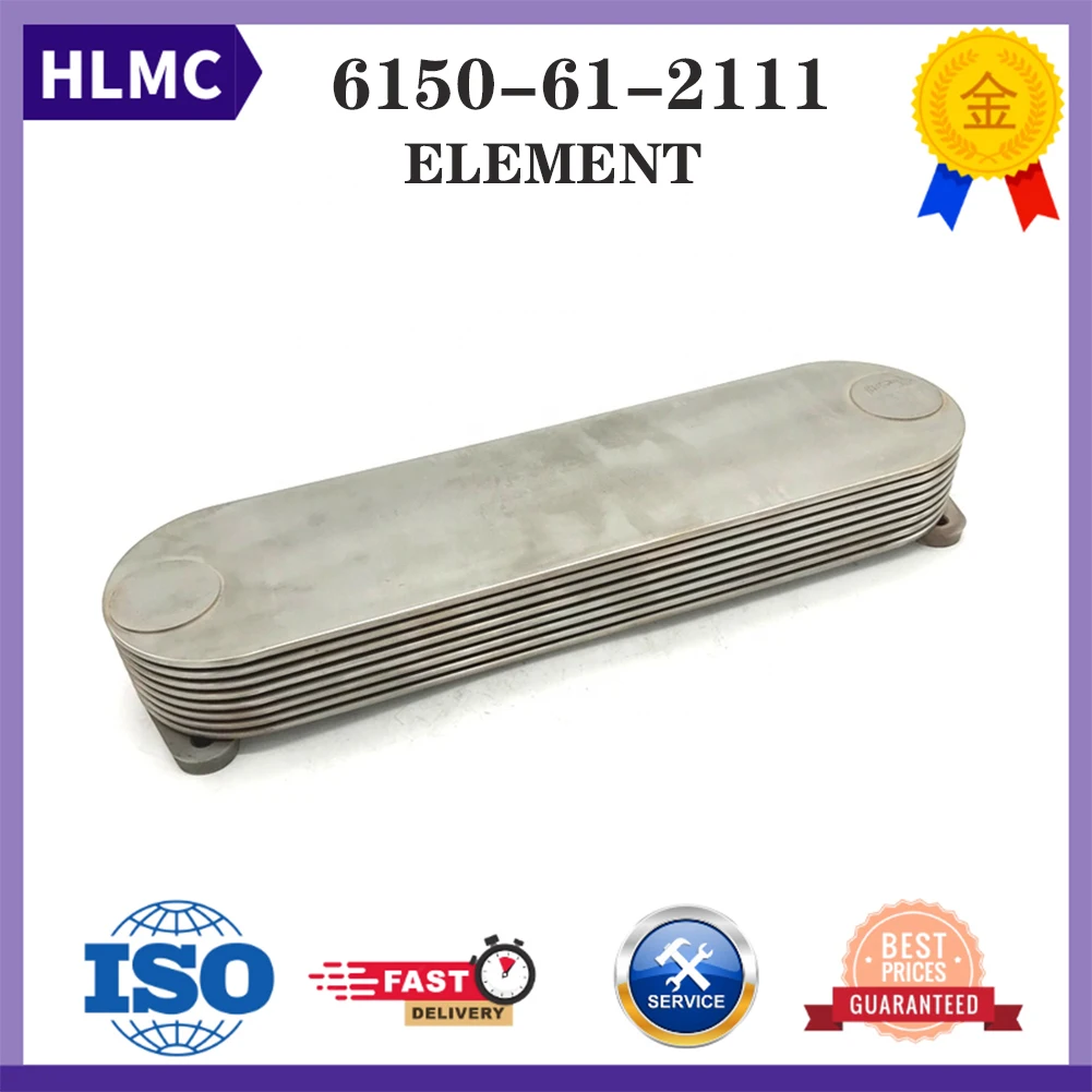 

Запасные части для экскаватора, замена на рынке запасных частей 7P, масляный радиатор 6150-61-2111, двигатель 6D125 для экскаватора, яркий свет