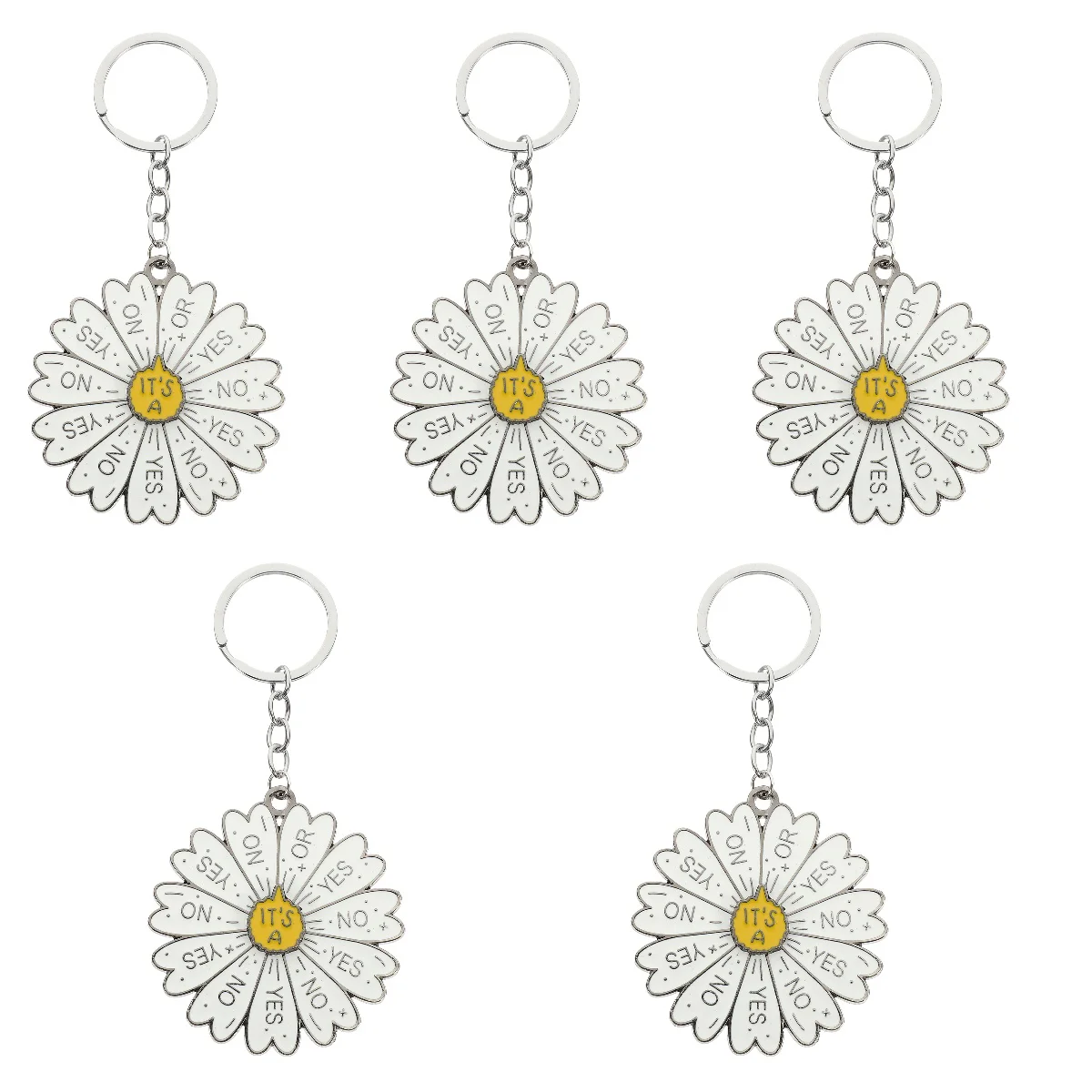 5 Count Decision Roulette Unique Keychains Metal Ring Wallet Pendant Charms Ocean Trim Exquisite Car Keyring Handbag