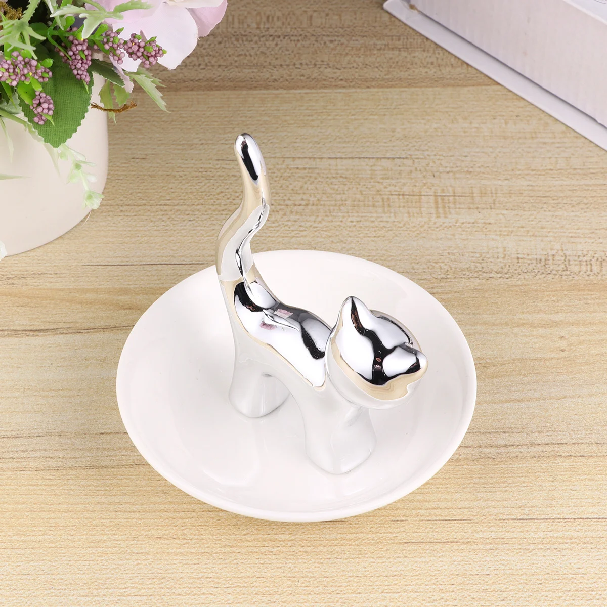 

1pc Tower Tree Dish Ceramic Organizer Ceramic Trinket Dish Cat Holder