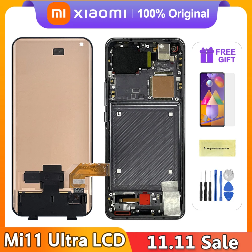 Tanie 6.81 ''oryginalny Ekran Dla Xiaomi Mi 11 Ultra Wyświetlacz LCD Ekran Dotykowy Digitizer Z Ramką Dla Xiaomi 11 Ultra M2102K1G Kup 6.81 ''oryginalny Ekran Dla Xiaomi Mi 11 Ultra Wyświetlacz LCD Ekran Dotykowy Digitizer Z Ramką Dla Xiaomi 11 Ultra M2102K1G