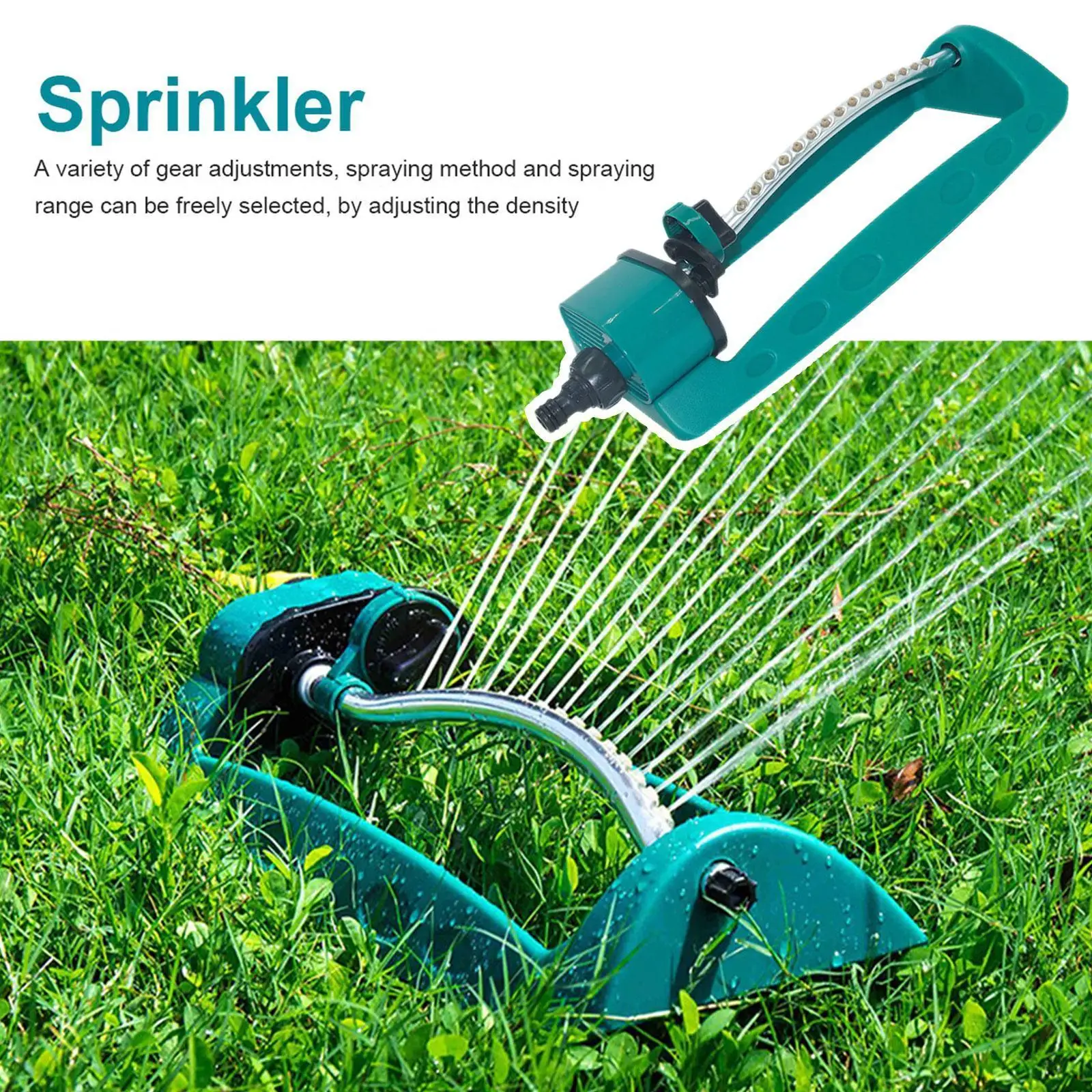 

Garden 15-holes Sprinkler Lawn Watering Automatic Waterer Water Garden Flow Oscillating Watering With Pipe Connector Hose G E8q0