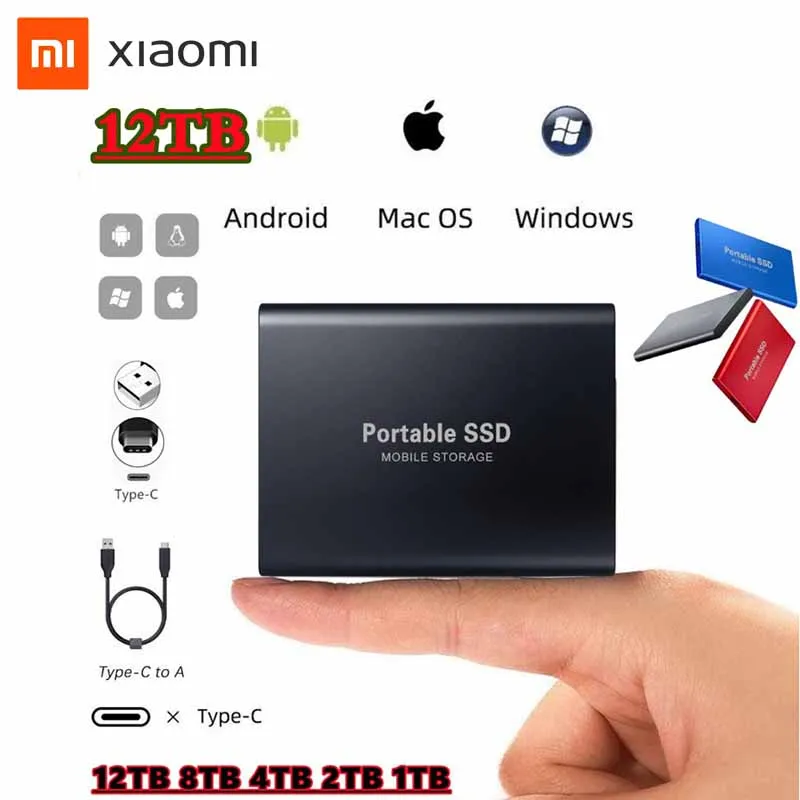 

M.2 SSD Mobile Solid State Drive 16TB 1T Storage Device Hard Drive Computer Portable USB 3.1 Mobile Hard Drives Solid State Disk
