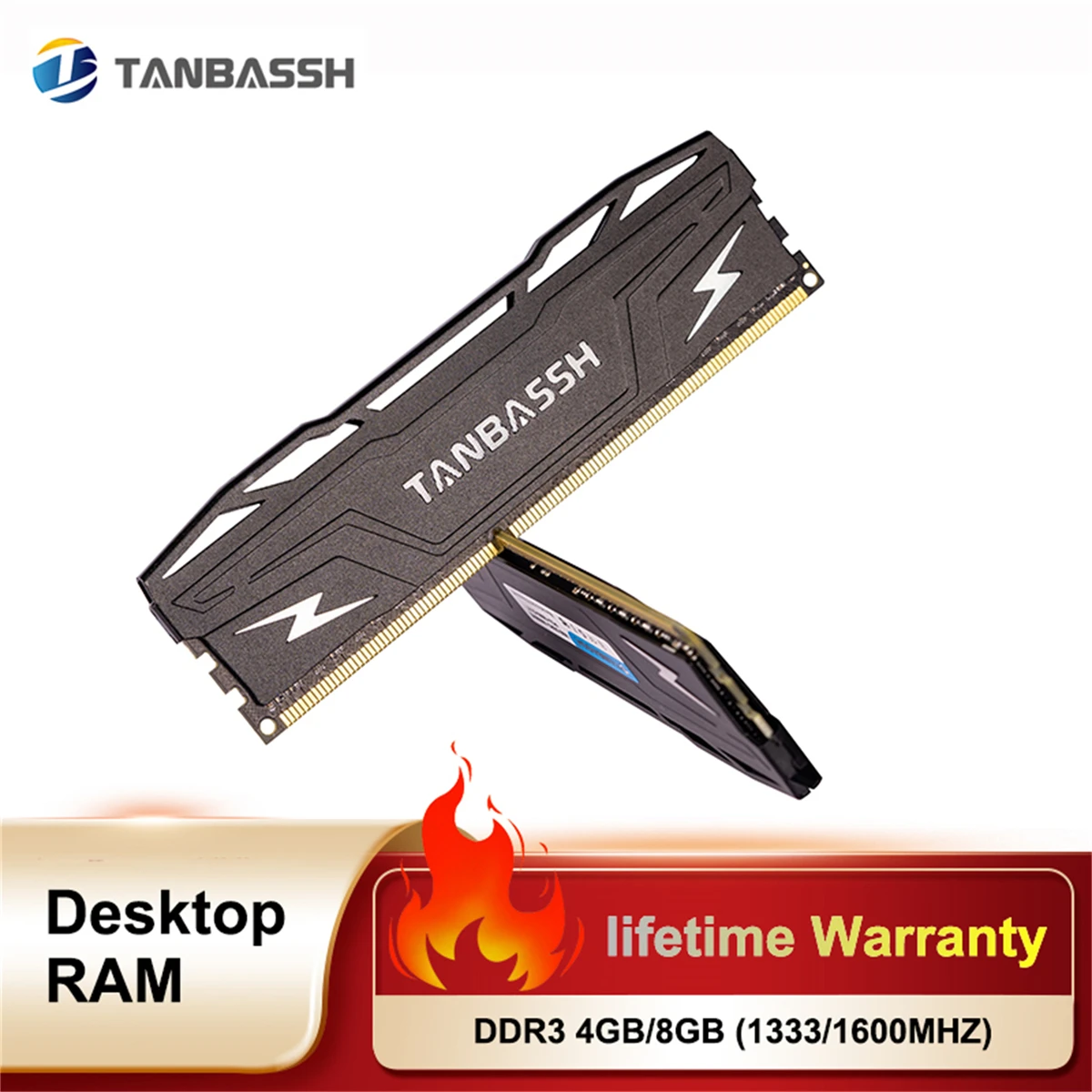 

TANBASSH Black Heat Sink DDR3 RAM 4GB 8GB Desktop Memory 1333 1600MHz 1.5V 240Pin PC DIMM Rams For Intel AMD All Motherboard