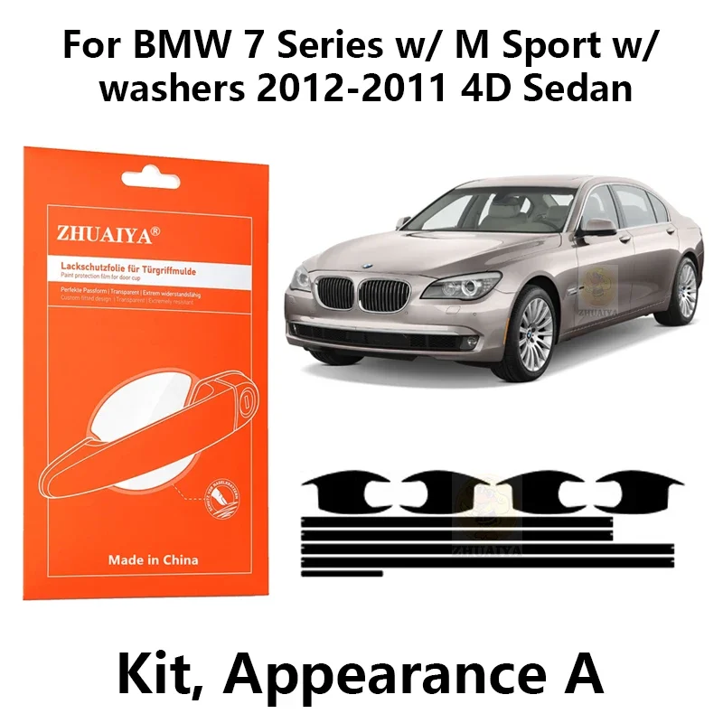

Защитная пленка для красок дверной ручки, защитная пленка из ТПУ для BMW 7 серии w/ M Sport с шайбами 2012-2011 4D Седан