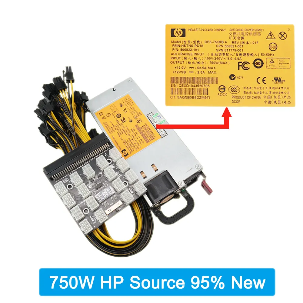 

Адаптер питания для сервера 750 Вт, Φ DL380 G6 G7 комплекты для HP 511778-001, блок питания