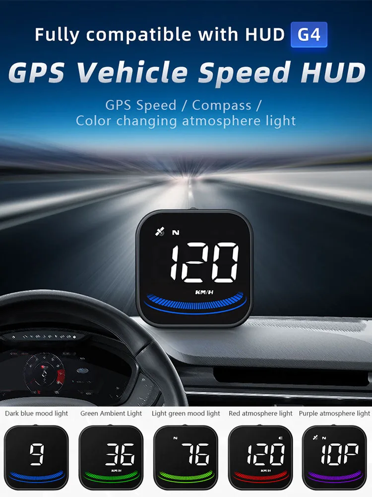 

Автомобильный спидометр G4, цифровой GPS-прибор для измерения скорости и усталости, со светодиодным дисплеем