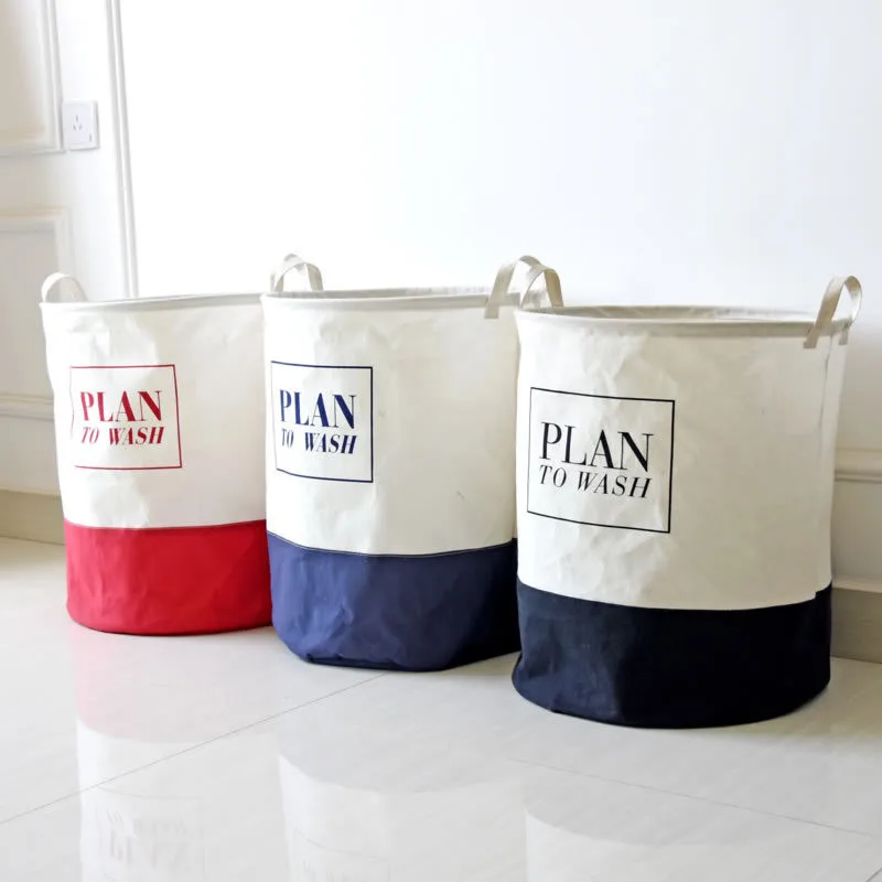 

Large Storage Bag Dual Color Block Folding Laundry Basket Toy Magazine Clothes Organizer and Organizer Washable Bathroom Room