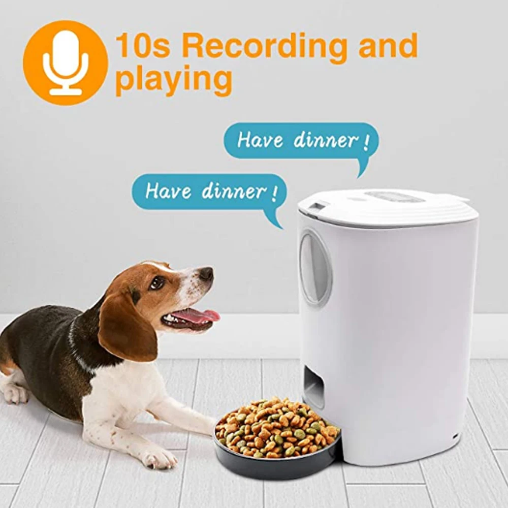 

3.5L Pet Feeder Stainless Steel LCD Screen Memory Function Automatic Feeder Pet Food Dispenser Intelligent Automatic Dog Food