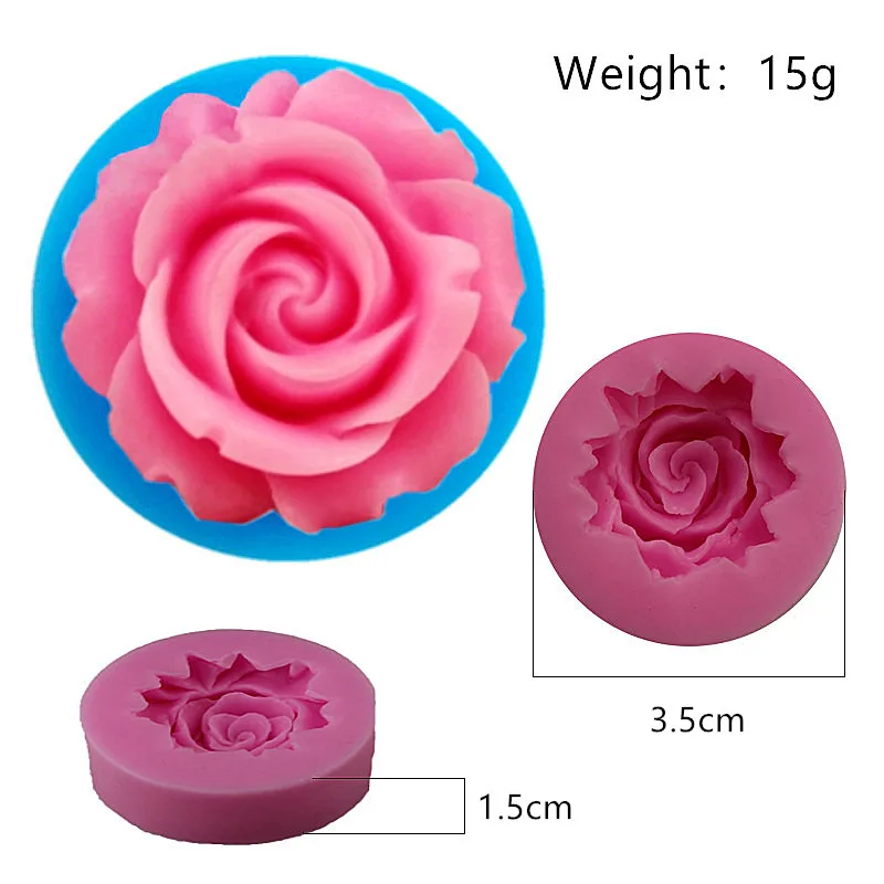 3D цветок цветение силиконовый в форме розы помадка мыло форма для торта
