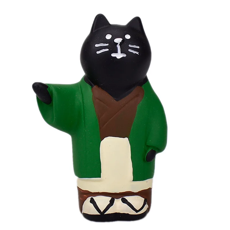 Мультяшный миниатюрный орнамент кошки средней осени для дома машины кафе