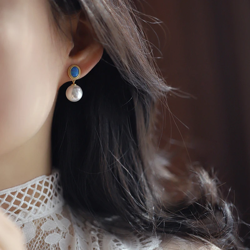 Французские Роскошные романтические Подвесные серьги из искусственного жемчуга