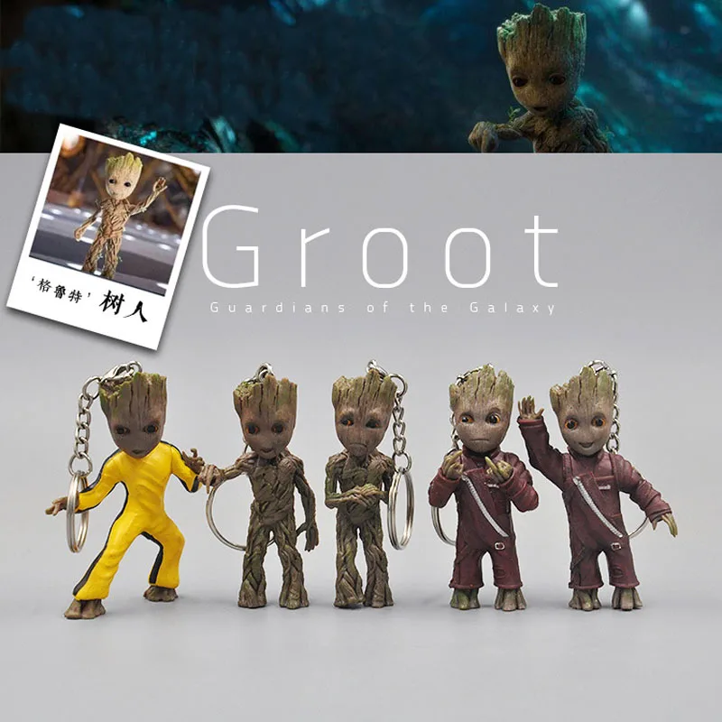 

Фигурка героя Marvel Groot, кукла, игрушечное украшение салона автомобиля, Сидящая Модель грута, товары для кукол, аксессуары для украшения интер...