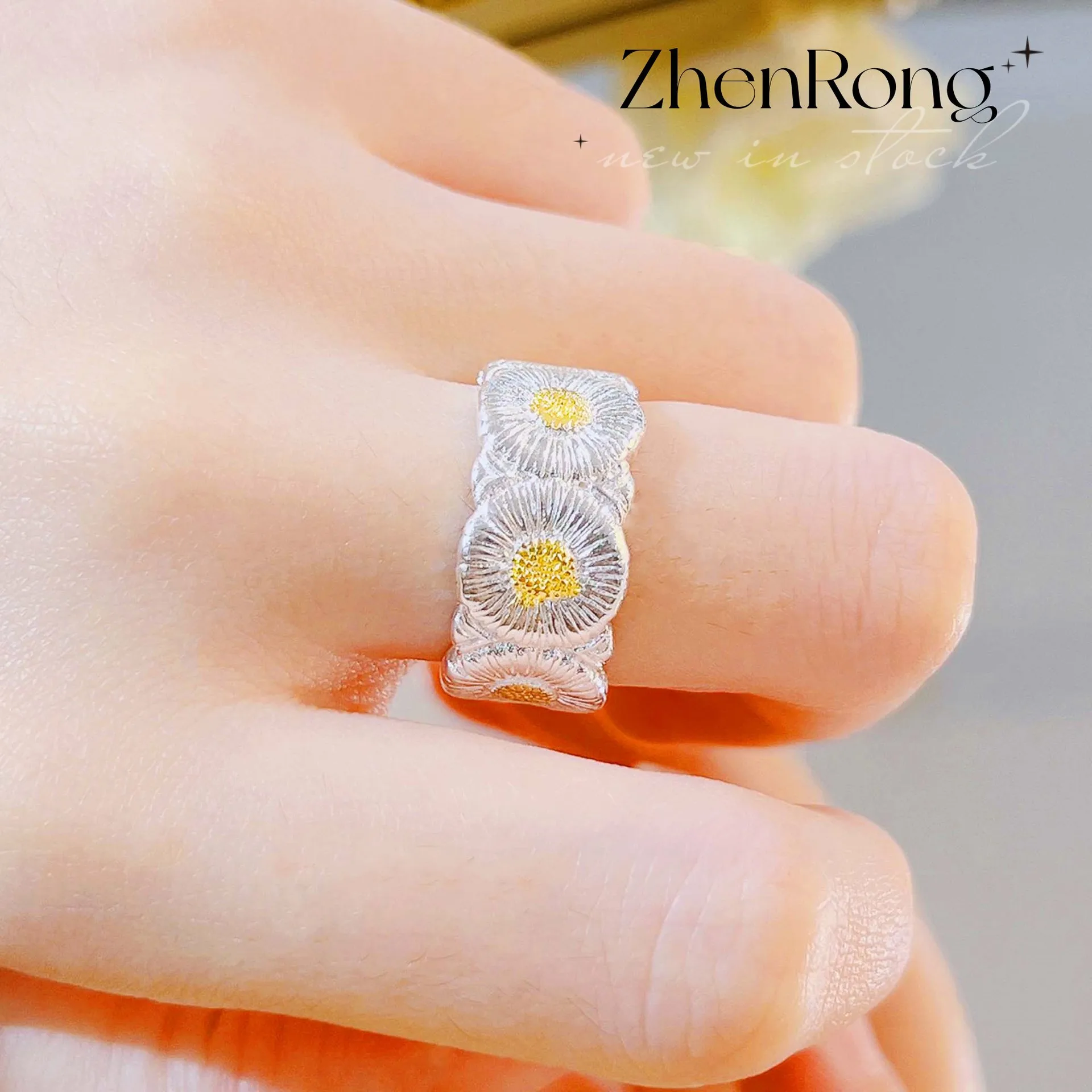 Foydjew итальянские Винтажные Ювелирные изделия серебряного цвета кольца с цветами