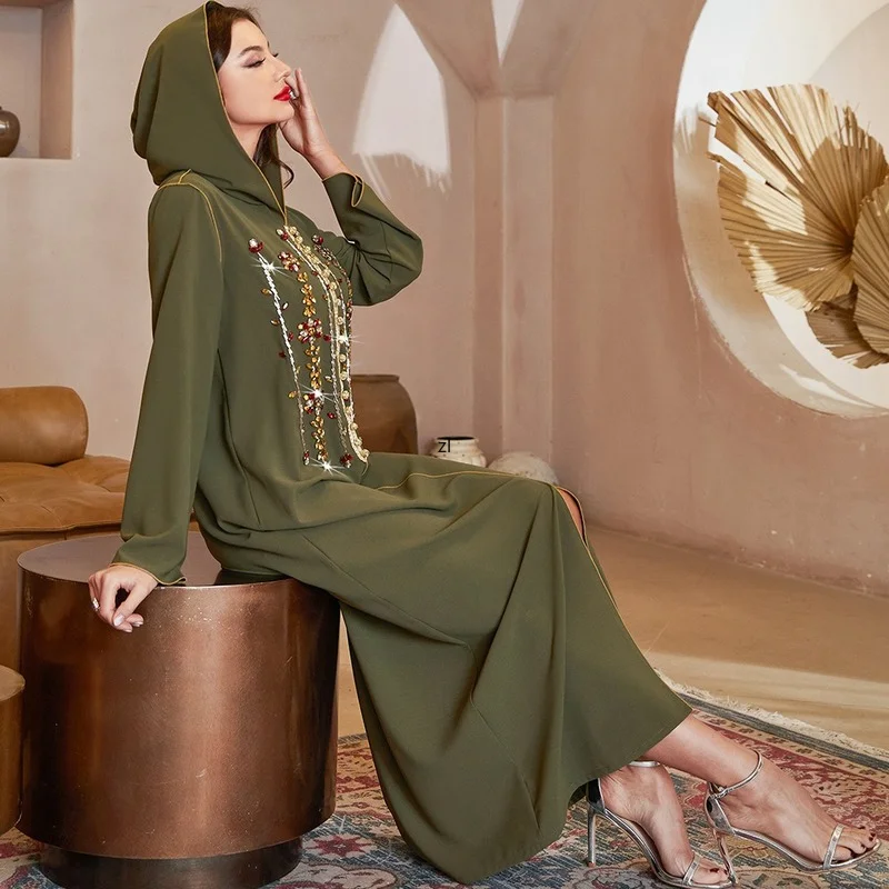 Dubai Abaya Turkish Women Clothing Muslim Dress Turkey Islam Jalabiya Moroccan Kaftan Robe Longue Femme Caftan Djellaba Femme