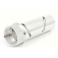 custom lathe cnc machining led flashlight parts precise stainless steel tube