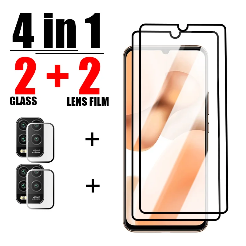 

Защитное стекло 4 в 1 для Xiaomi Mi 11 10 9 A3 A2 Lite 5G 10T Pro, Защита экрана для Poco X4 X3 NFC M4 M3 Pro 5G F3 GT, стекло