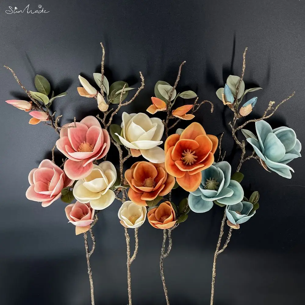 SunMade классические роскошные большие осенние ветки магнолии шелковые