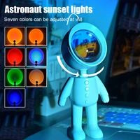sunset projection lamp led astronaut night light photo ambient light for bedroom room decoration background wall tiktok table