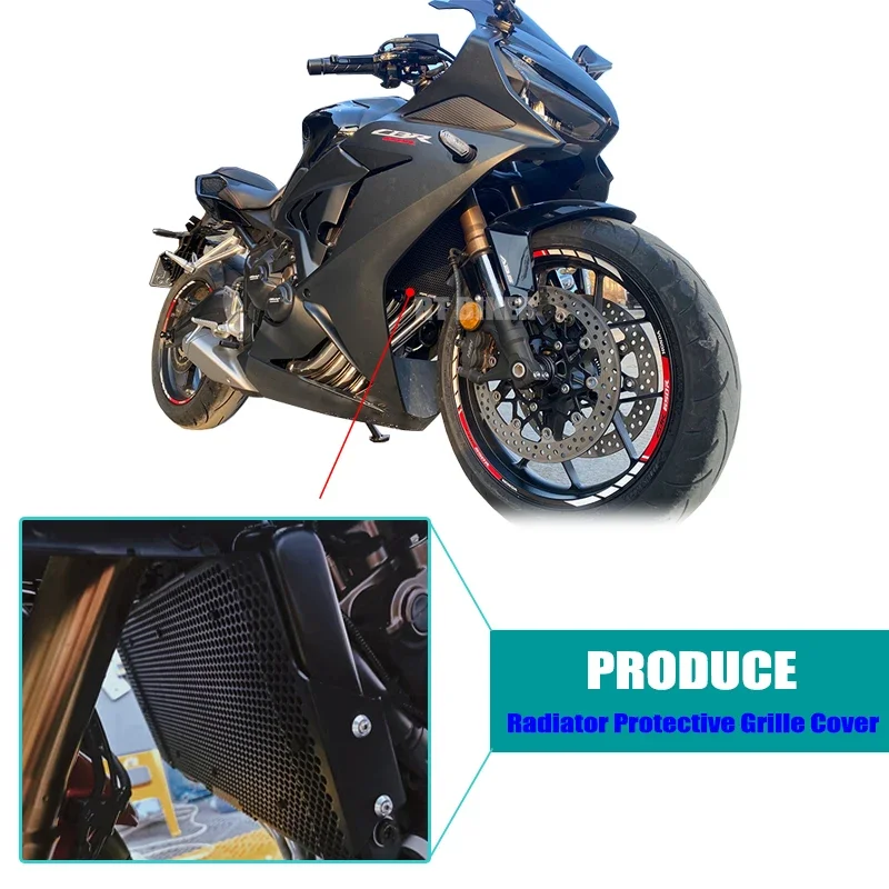 Фото Защитная решетка радиатора мотоцикла, защита для Honda CB650R CB650F CBR650R CBR650F CBR 650R 2019-2024 2022 2023 №2