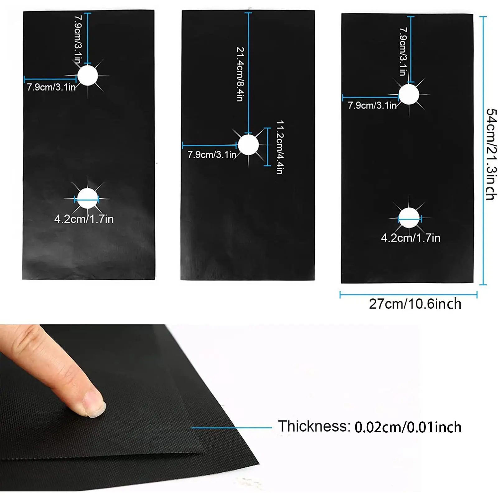 Крышка для плиты антипригарные моющиеся многоразовые вкладыши 5 отверстий