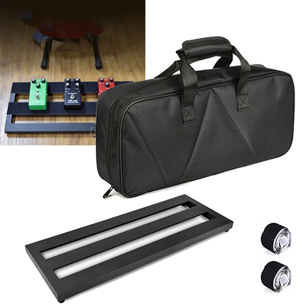 Педальная доска для гитарных эффектов среднего размера 19 8 × 7 дюйма с сумкой
