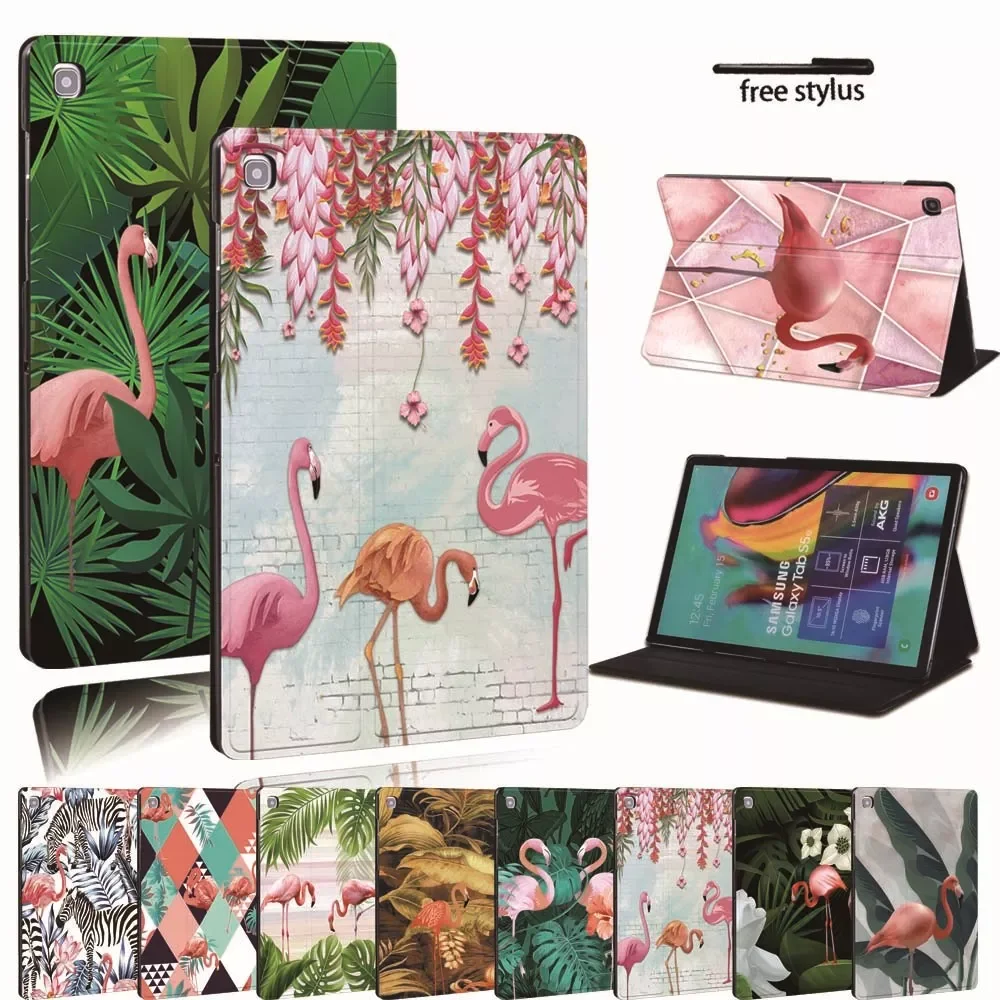 

For Samsung Galaxy Tab A A6 7"10"/A7 10.4/A7 Lite/A8/E S5E/S6 Lite 10.4/A 8.0 Print pu Leather Cover flamingo tablet S