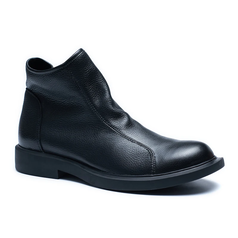 

High Quality Genuine Leather Chelsea boots men Men's British autumn winter new fashion high top shoes casual Riding boots men