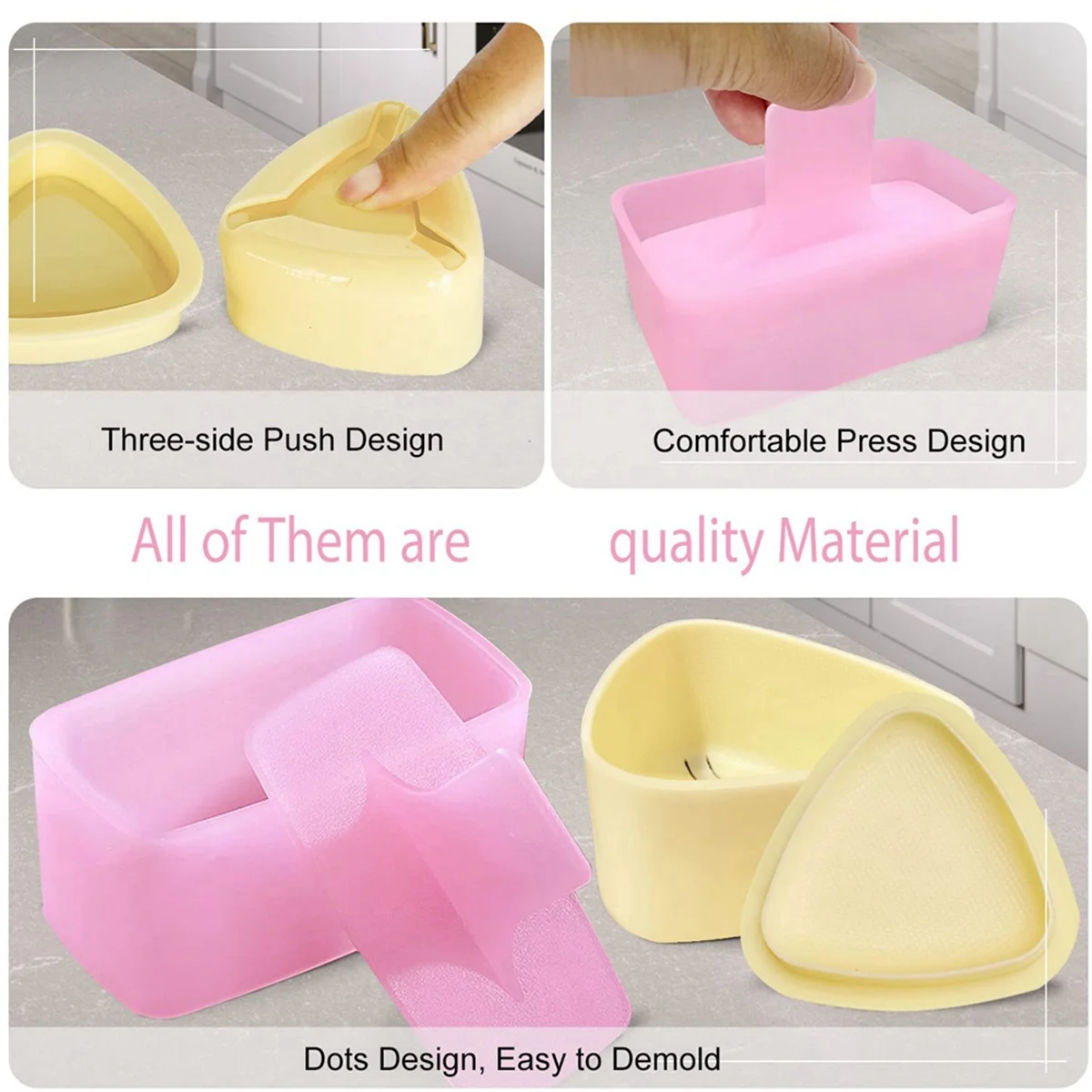 Форма для онигири комплект из 3 рисовых форм приготовления мубиби пресс пищи