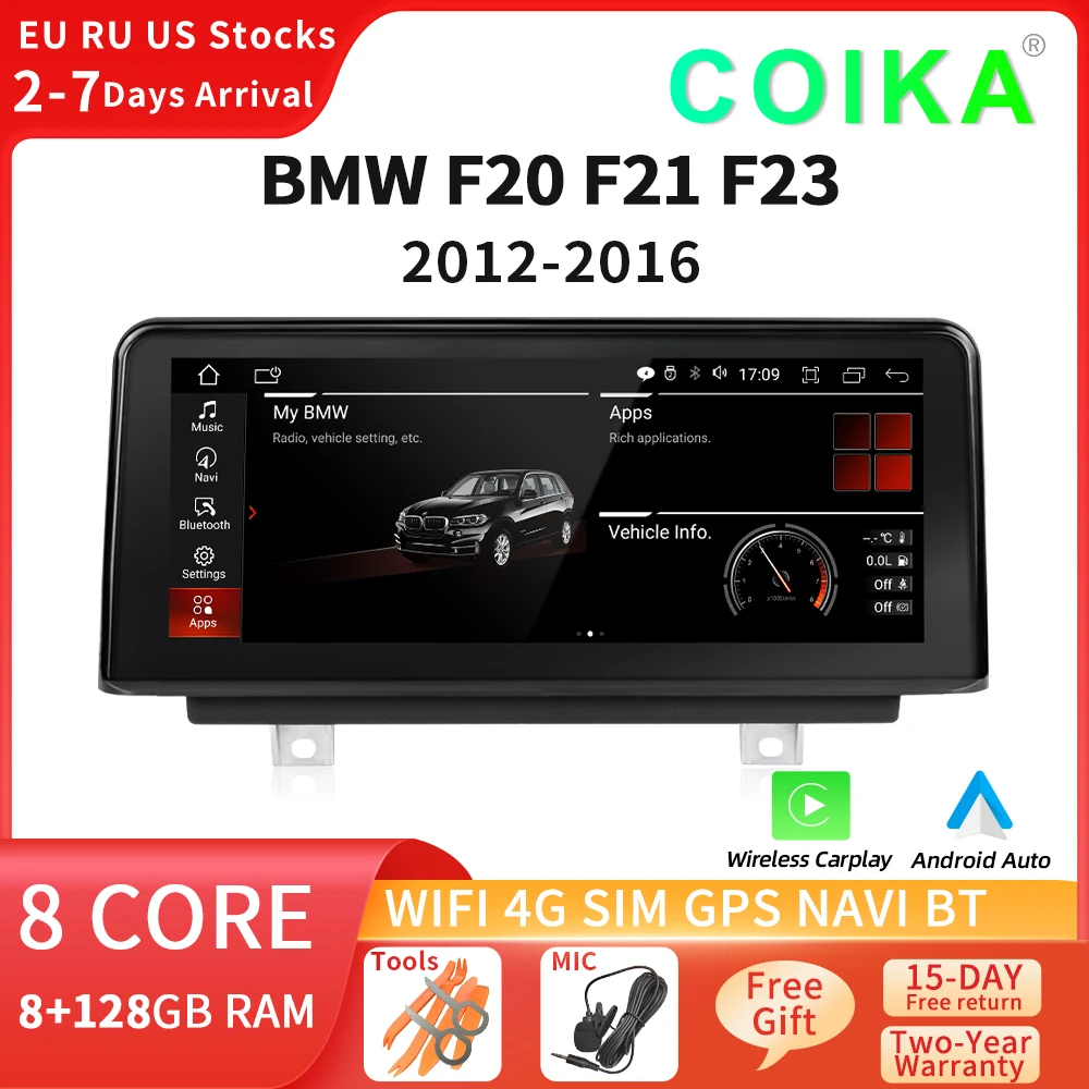 8 ядер Android 11 Автомобильный GPS навигатор радио для BMW F20 F21 2012-2016 WIFI SIM Carplay