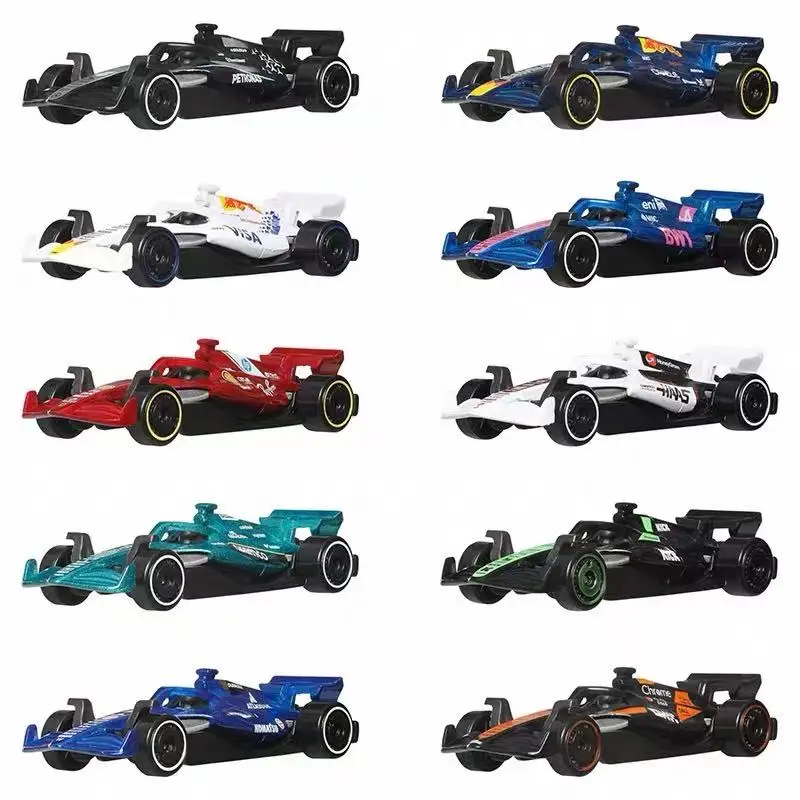 Набор из 10 гоночных болидов Hot Wheels F1: Haas, Red Bull, Aston Martin, Alpine, Ferrari (5 машинок), в подарочной коробке JMM24, литые игрушки, новинки 2026 года (art.: 3920da2fe8fbd) - 3920da2fe8fbd
