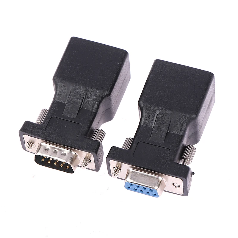 1 шт. DB9 RS232 штекер/гнездо к гнезду RJ45 адаптер COM-порт к Ethernet-порту LAN