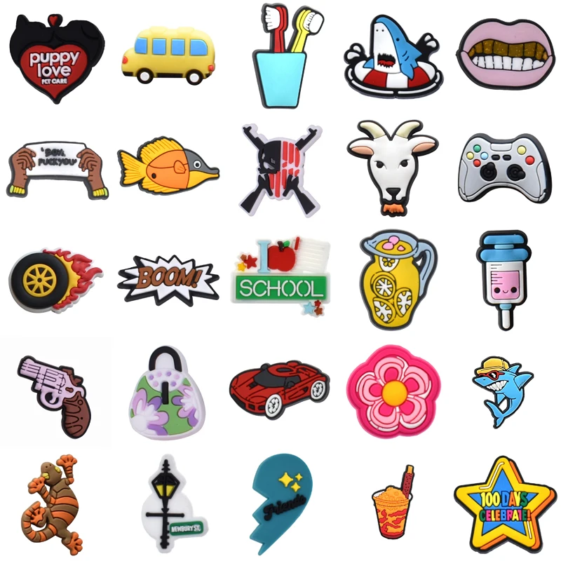 

Boy Gifts Girl Shoes Accessories Men Women Charm Decorations for Crocs Wholesale Bulk Kids Packs Set Jeans Para Pins Shoe Charms