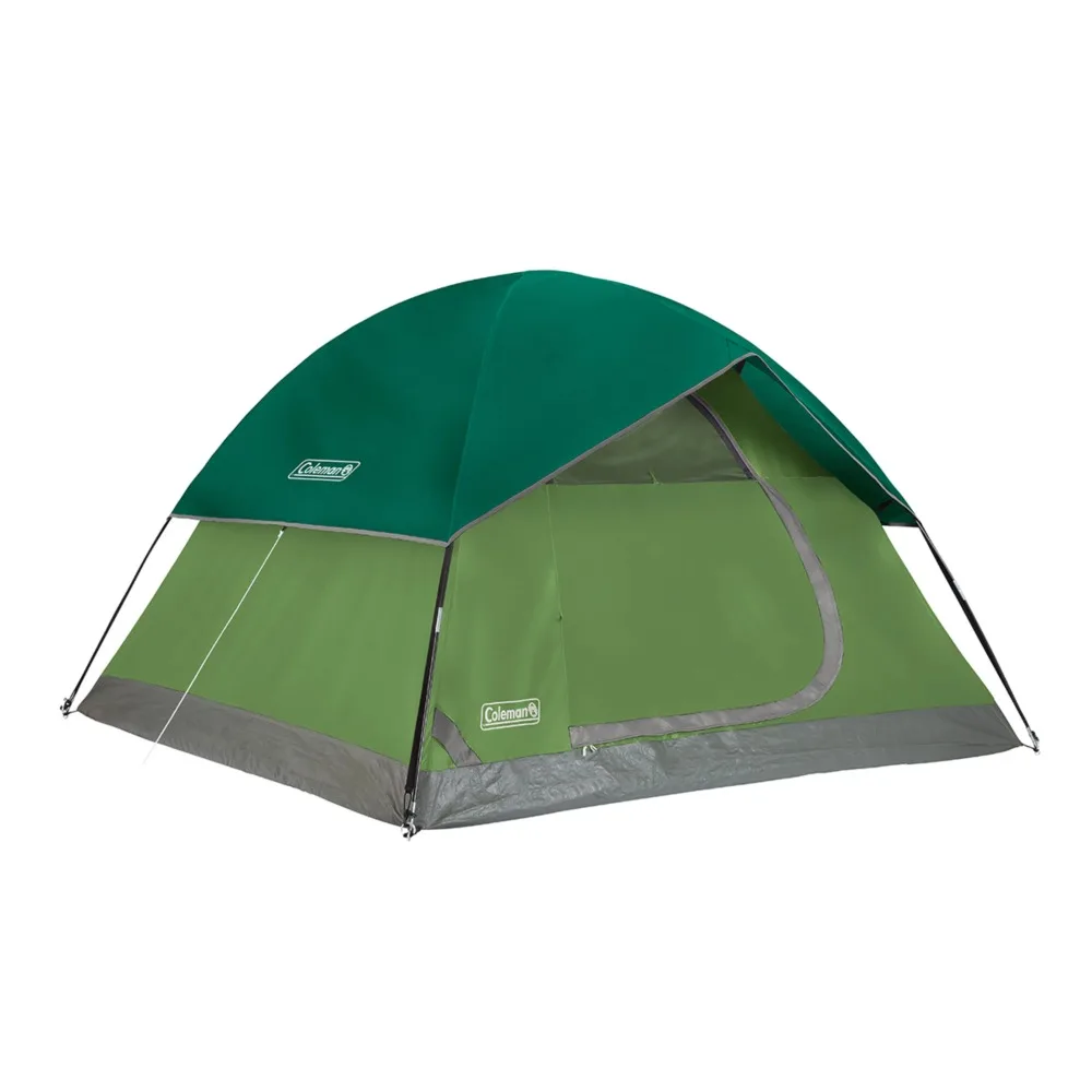 

Сверхлегкая палатка Coleman Sundome на 4 человек, 9X7X4 фута, WeatherTec, лагерная палатка, цвет зеленый ель