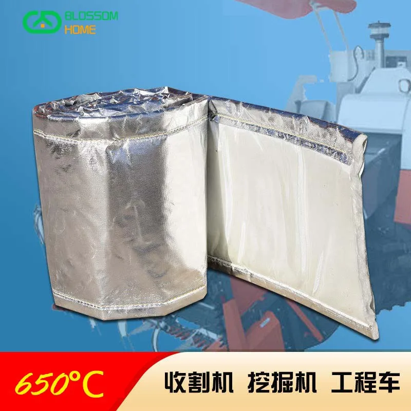 Thickness 10mm Coal Furnace Thickened Protective Sleeve Truck Heat Insulation Generator Exhaust Pipe Anti-scalding Cloth