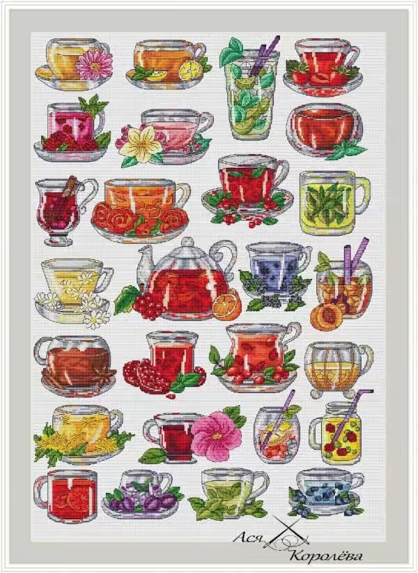 DIY игольчатый фруктовый чай 50-68 набор для вышивки крестом 28ct 14ct 32ct металлик aida