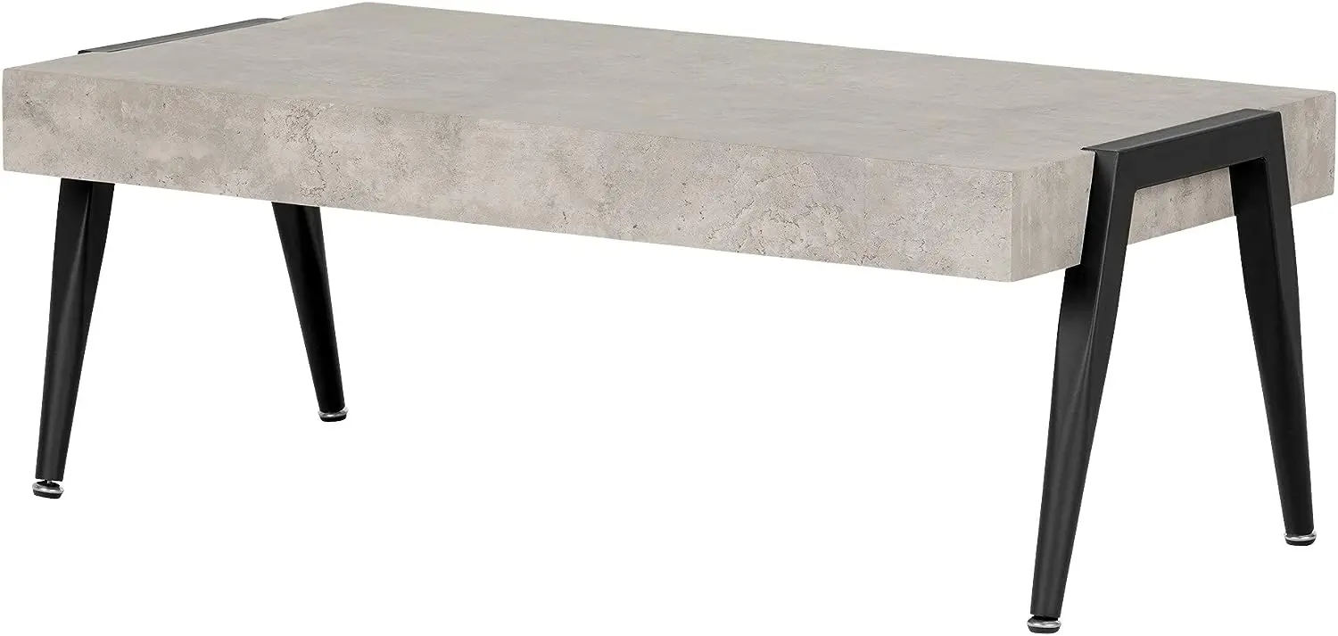 

Журнальный столик с металлическими ножками, серый и черный