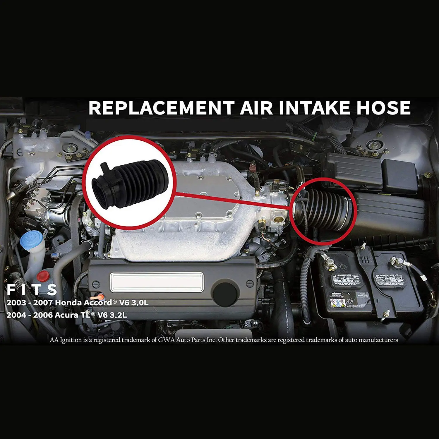 Трубка впускного шланга воздухоочистителя 17228RCAA00 17228 RCA A00 для Honda Acura TL 2004-2006 Accord V6