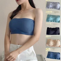 strapless bra underwear tube tops lingerie intimates solid color basic removable pads one piece seamless bra