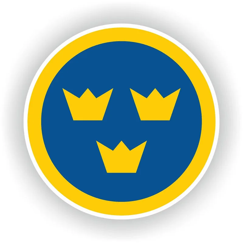 

Interesting Sweden Air Force Round Flag Car Sticker Art Pattern Decal Accessories Motorcycle