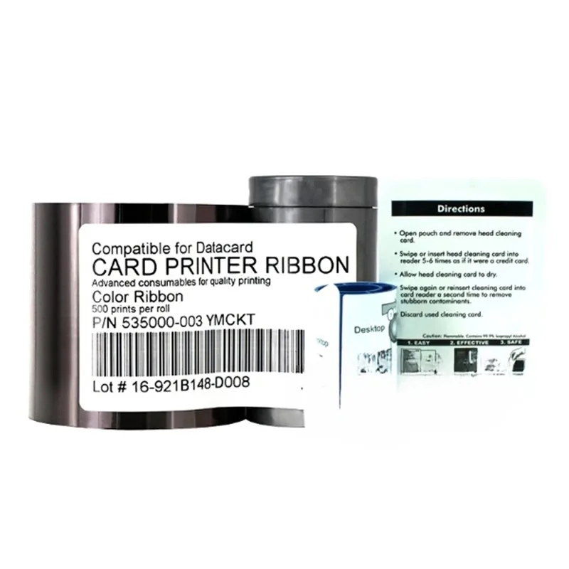

2 Pcs Compatible Datacard 535000-003 Ymckt Color Ribbon For CD800 CP40 CP40+ CP60 CP60+ CP80 Card Printer