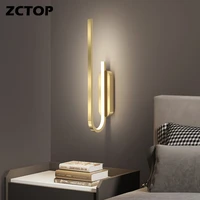 minimalist led wall lamps for living room bedroom copper wall light aisle corridor lights home decor wall sconces ac 110v 220v