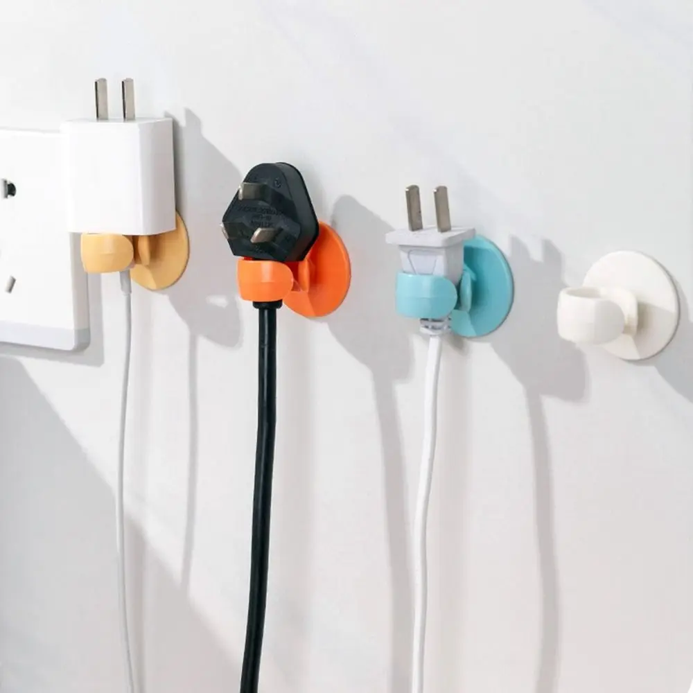 

6PCS Wall Adhesive Thumb Plug Holder New ABS Punching-free Key Bag Hanger Hook Creative Kitchen Gadgets Hook Kitchen