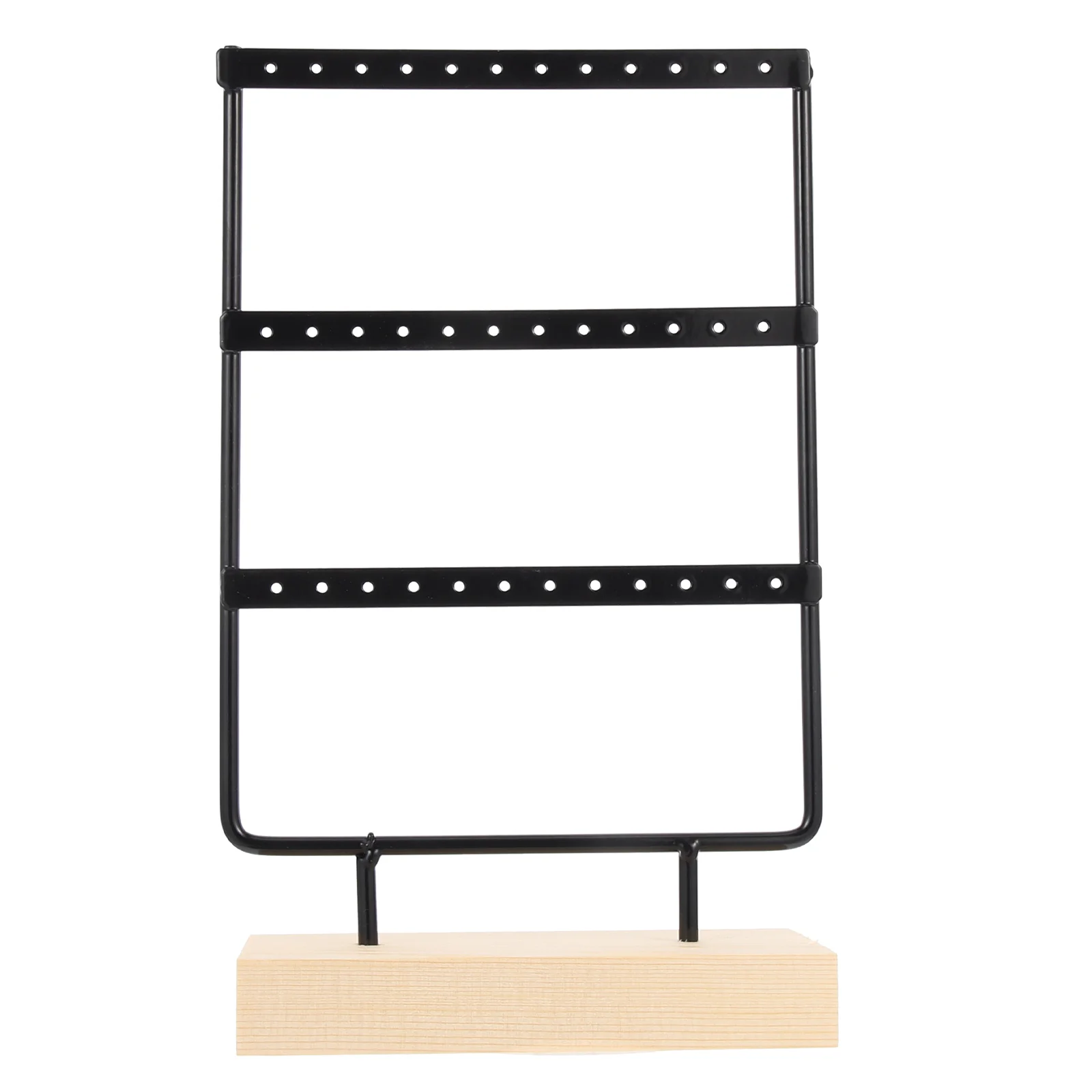 

Jewelry Display Stand Three-layers Earrings Stud Holder Shop Rack Hangers Wooden Home Storage Racks Delicate