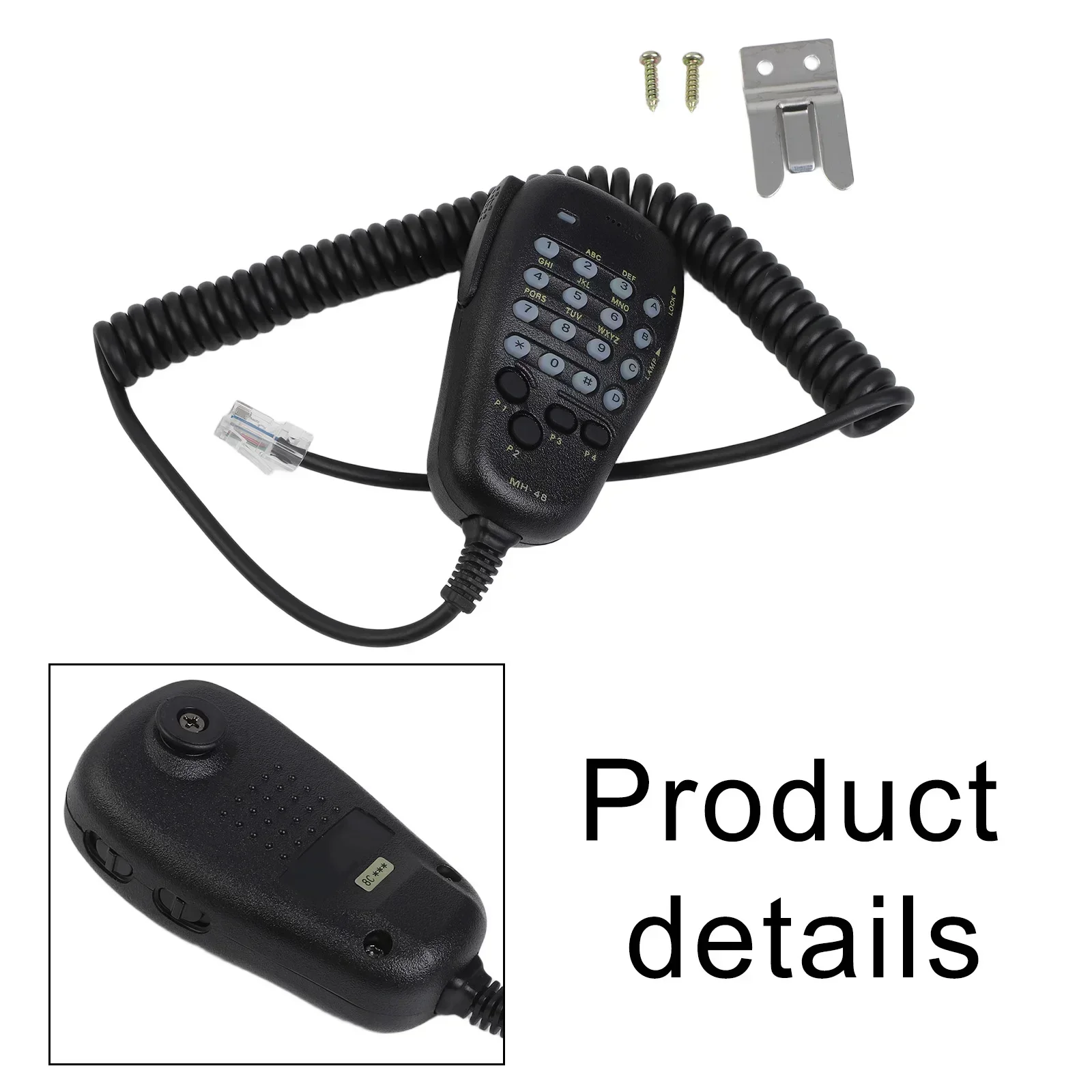 Фото MH48 MH48A6J 6-контактный микрофон для Yaesu FTM100DR FT7900R FT8900R, совместимый с несколькими автомобильными радиомоделями №4