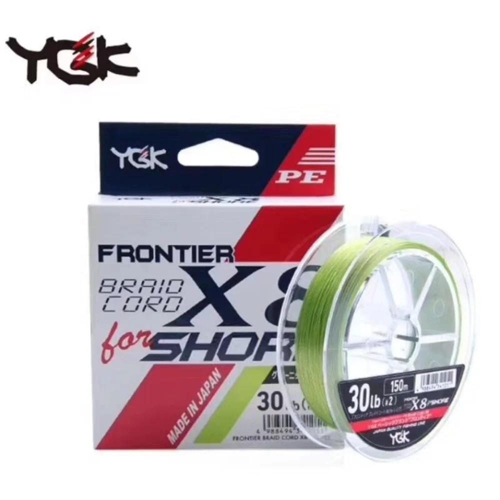 

YGK X8 FOR SHORE 150M 8 braided PE Line bright green Line