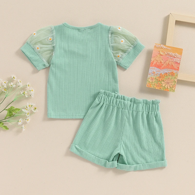 Летняя одежда для маленьких девочек Лоскутная Сетчатая футболка с коротким